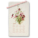 2017 Vintage Floral Calendar Towel