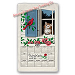 2017 Window Kitty Calendar Towel