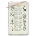 2019 Kitchen Herb Calendar Towel