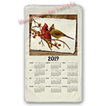 2019 Cardinal Pair Calendar Towel