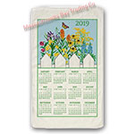 2019 Wild Flower Blue Skies Calendar Towel