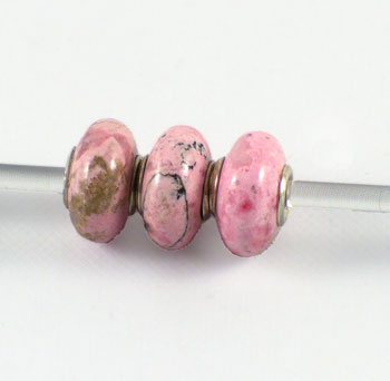 Massachusetts Bead - Rhodonite