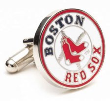 Silver Logo Red Sox Cufflinks
