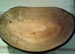 Large Spaulted Maple Oval Bowl