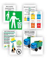 Recycling truck learning cards