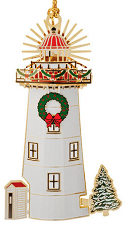 Holiday Lighthouse Ornament