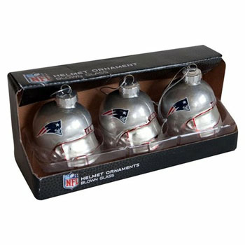 New England Patriots Helmet Ornament 3 Pack